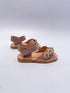 Ria Menorca sandaal nubuck nude bloem